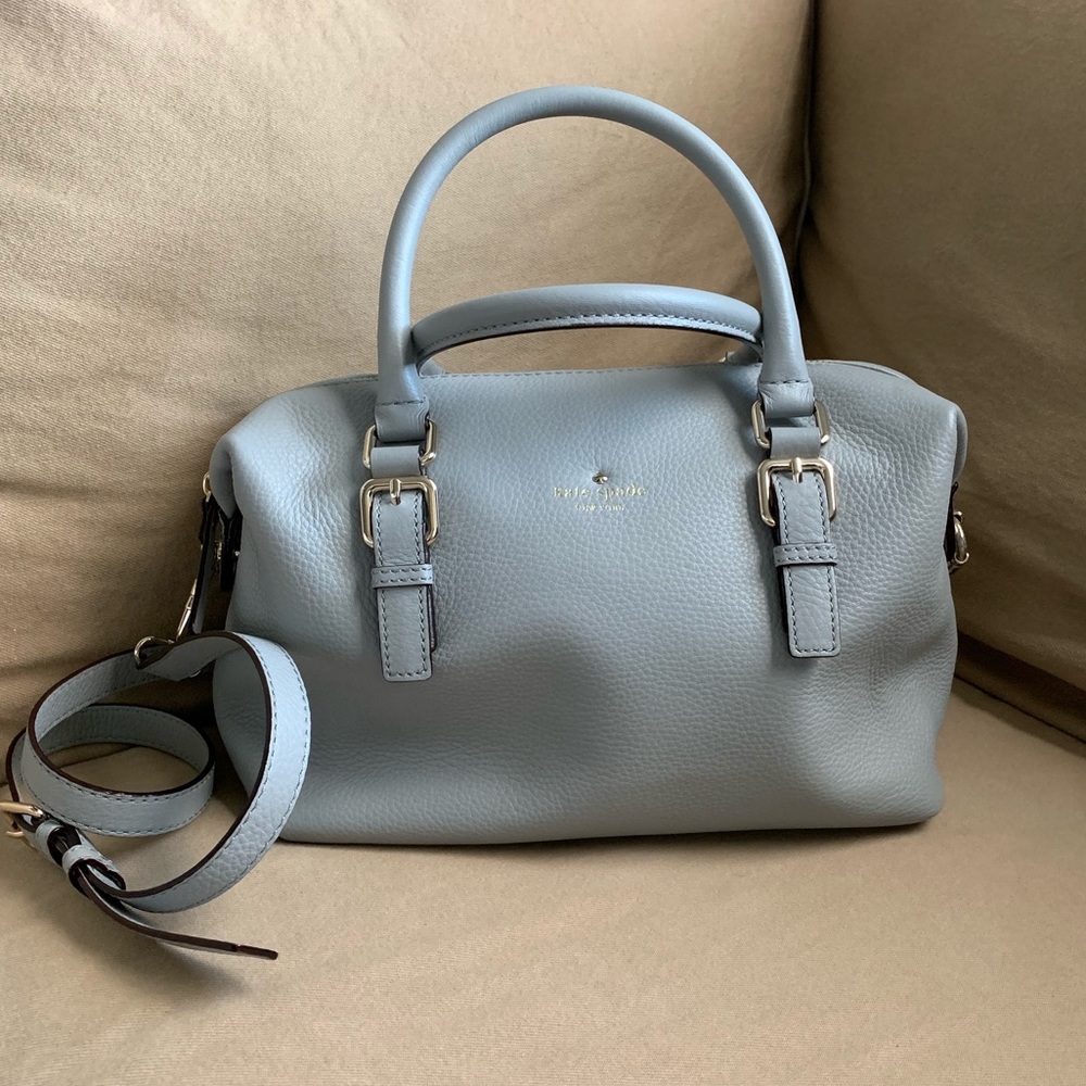 Kate Spade Cobble Sami Pebbled Leather in Gray